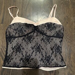 Gab & Kate black lace crop top Size M